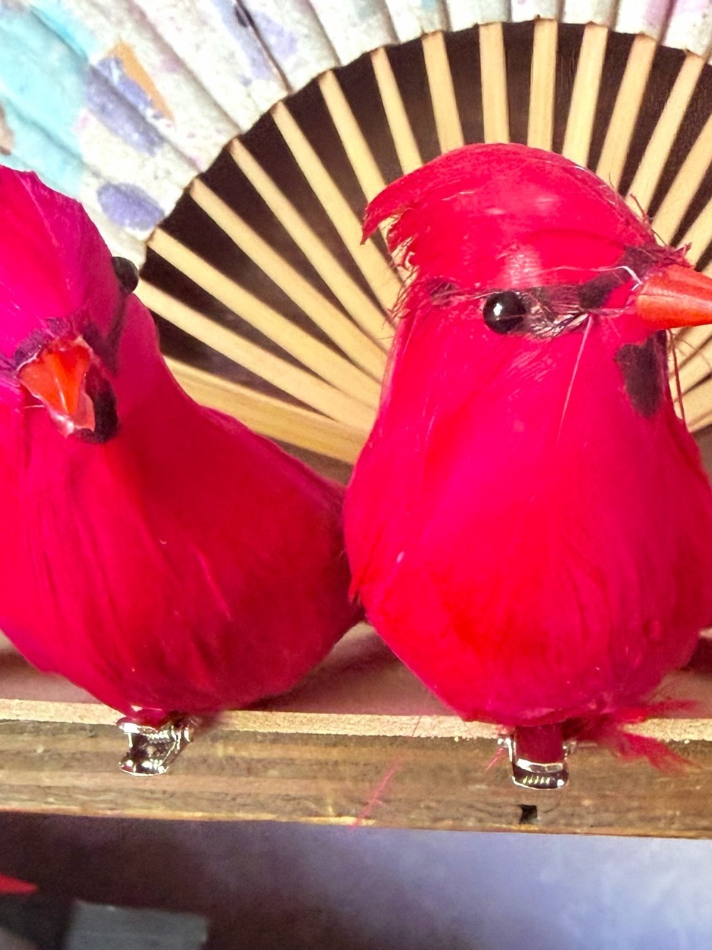 Red Cardinals Bird Clip Ornaments - Set of 6 - Picture 4 of 8